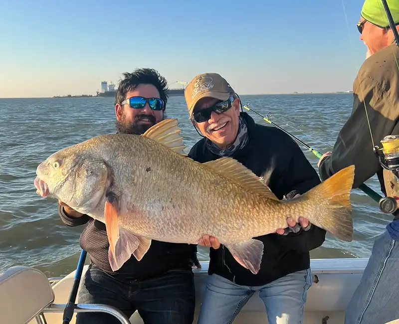 Galveston bay fishing charter boat on open water